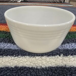 Vintage White milk glass footed mixing bowl Mixer